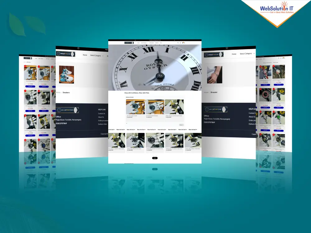 Unique Time Zone Ecommerce Website