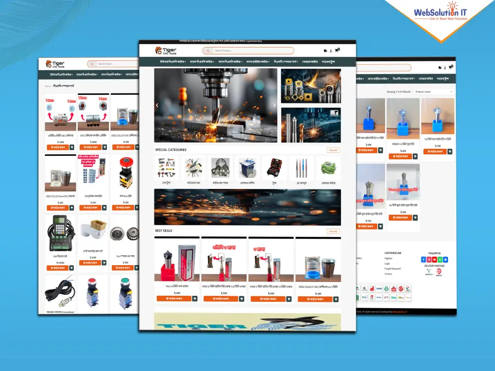 Tiger CNC Tools Ecommerce Website