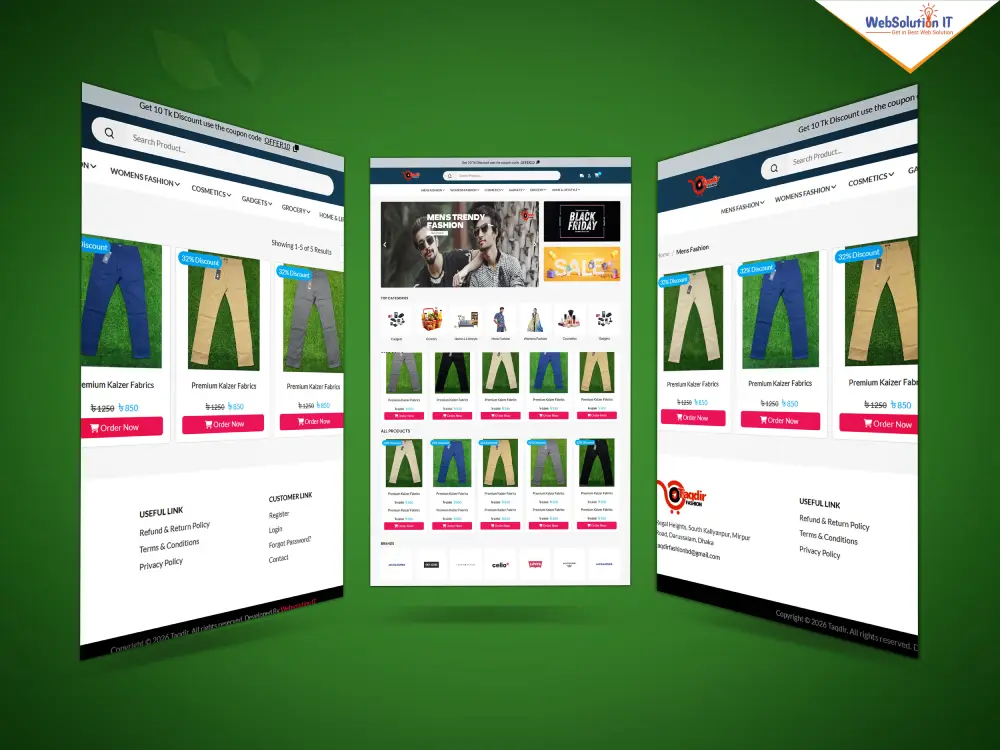 Taqdir Fashion BD Ecommerce Website