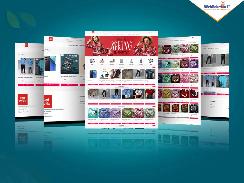 Red &  White Ecommerce Website