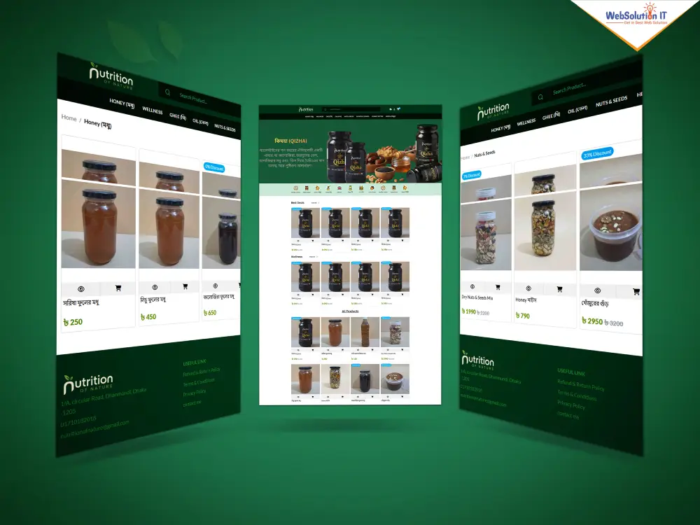Nutrition Of Natures Ecommerce Website