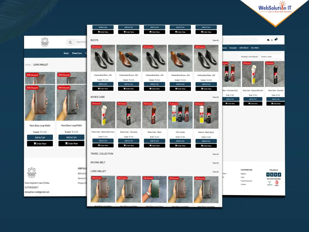 Bir Leather Ecommerce Website