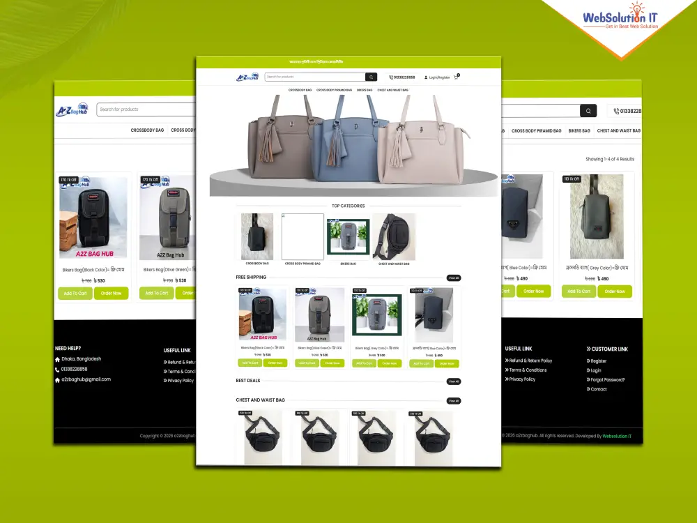 A2z Bag Hub Ecommerce Website