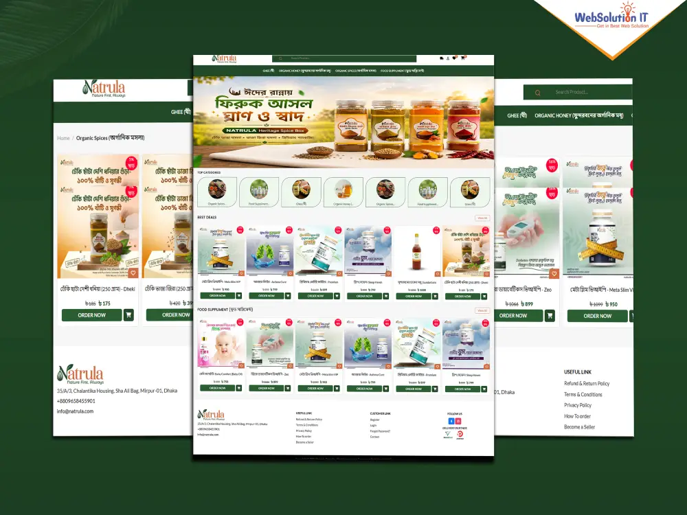 Natrula Ecommerce Website