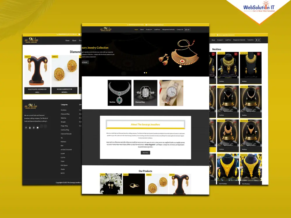 Sonarga Jewellers Ecommerce Website